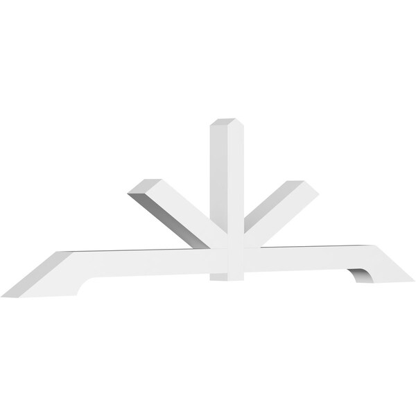 Ekena Millwork Vanguard Architectural Grade PVC Gable Bracket, 96"W x 28"H x 4"D x 4"F, 7/12 Pitch GBP096X28X0404VAN00 - main